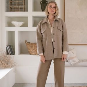 Laude the Label - Wool Shirt Jacket - Mocha